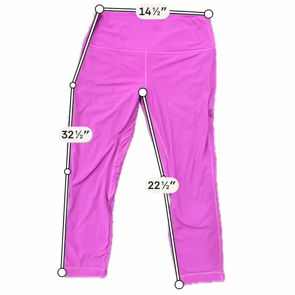 Lululemon Purple Capri Leggings High-Rise Athletic Cropped Pants Size 14 - Picture 7 of 9